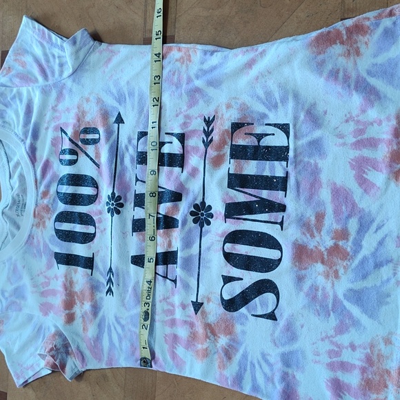 Girls short sleeve t-shirt XL 14/16 tie dye - Picture 6 of 6